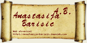 Anastasija Barišić vizit kartica